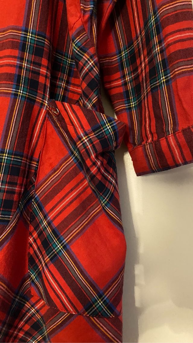 Vestido camisa de xadrez Tiffosi