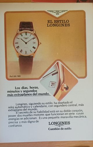 publicidad relojes de aquella época original