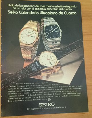 publicidad relojes de aquella época original