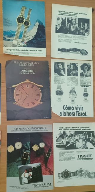 publicidad relojes de aquella época original