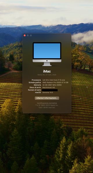 iMac 27" 2020 5K i7 -5500 XT 8GB VRAM - RAM 35 GB