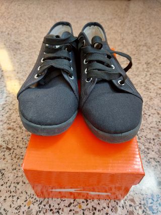 Bambas negras loneta