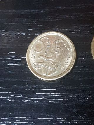 Moneda 5 pesetas Aragon