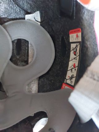 Casco bicicleta rosa S niña