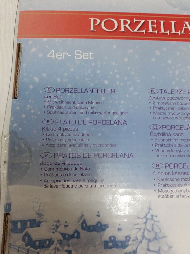 PLATOS DE PORCELANA CON MOTIVOS NAVIDEÑO