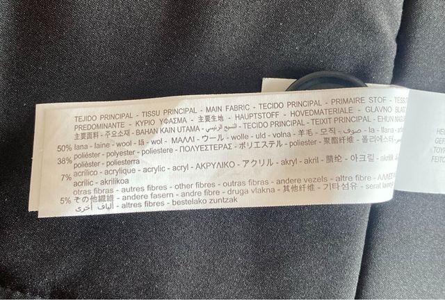 Abrigo de hombre con lana negro