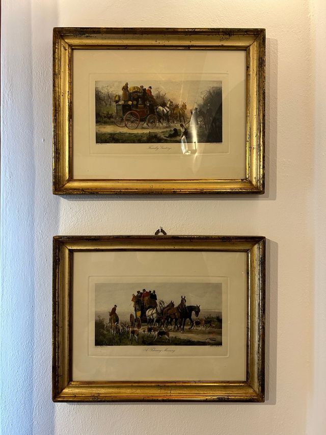 Quadri con stampe acquerellate di George Wright