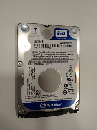 Disco duro WD 320 Gb 2,5"