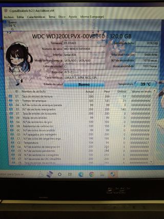 Disco duro WD 320 Gb 2,5"