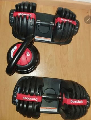 Set 2 Mancuernas Ajustables 24kg y 1 Ketlebell 18k