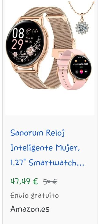 Reloj oro rosa smart watch