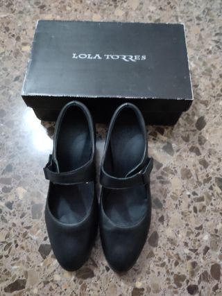 Zapatos abotinado piel "Lola Torres"
