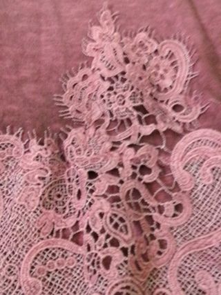 Jersey granate encajes