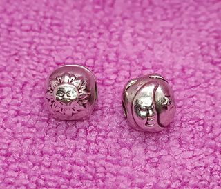 Charms CLIP Sol Luna y Lucero Original en Plata.
