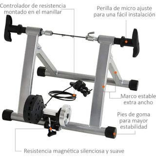 HOMCOM Rodillo Entrenamiento Bicicleta 5 Niveles d