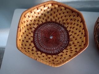 Juego cestos de mimbre