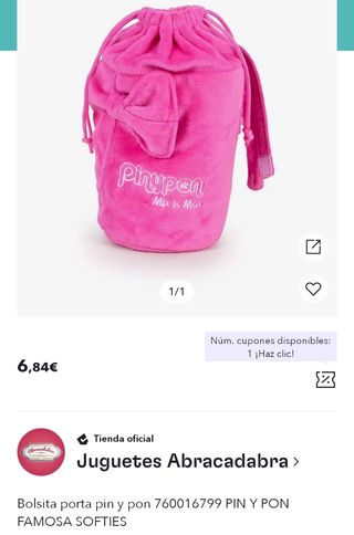 Bolsa porta PIN Y PON Famosa Softies