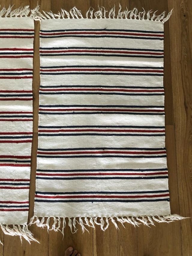 pareja de esteras de algodon