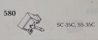 Aguja tocadiscos FOX 590 DST-W SD 35 DIAMANTE ♦️