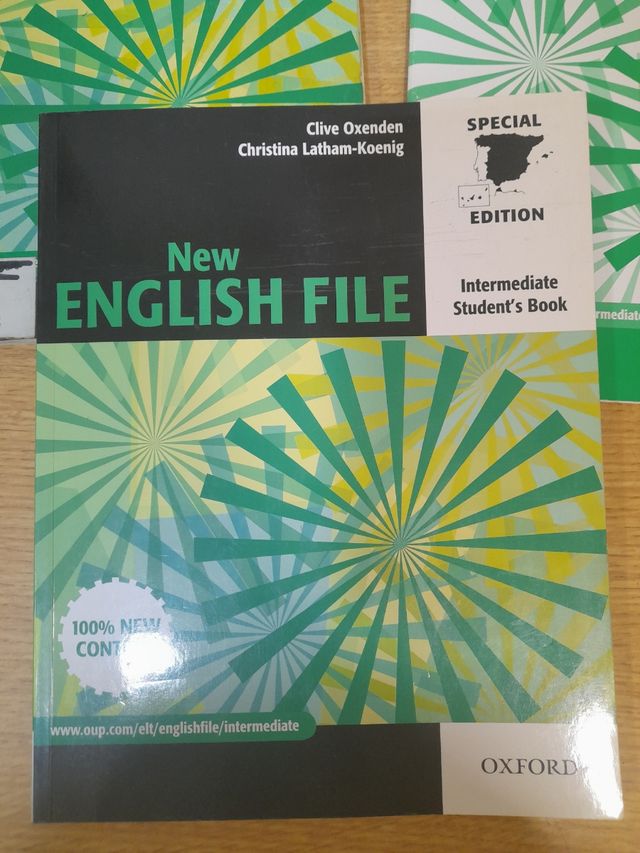 Lote English file b1 intermediate inglés y regalo