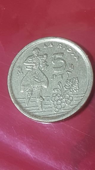 Moneda 5 pesetas La rioja