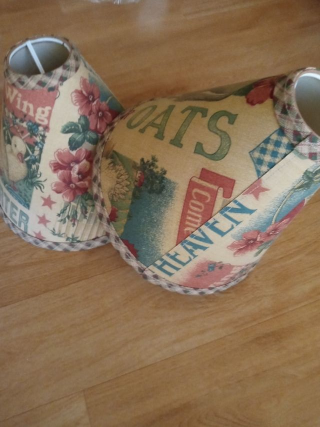 Pantalla lampara decorada