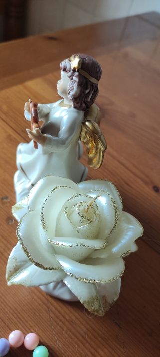 Bellissimo porta candele con Angelo