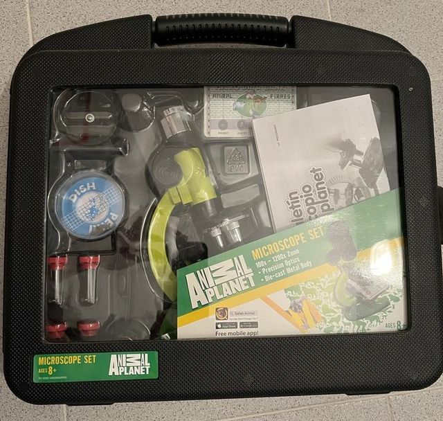 MICROSCOPIO, Kit con brazo Metal-Inicio Niños