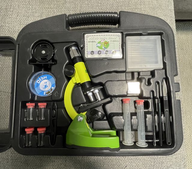 MICROSCOPIO, Kit con brazo Metal-Inicio Niños