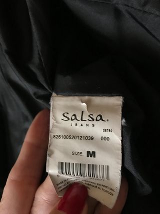 Abrigo de lana en negro marca Salsa