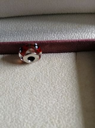 Charm Pandora original de plata cristal de Murano