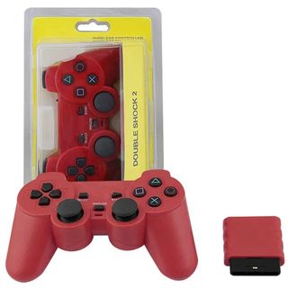 MANDO INALAMBRICO PARA PLAYSTATION 2, PS2 ROJO