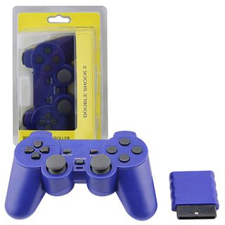 MANDO INALAMBRICO PARA PLAYSTATION 2, PS2 AZUL