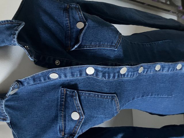 vestito corto jeans manica lunga taglia 34