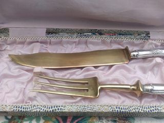 estuche servir mesa alpacar antiguo