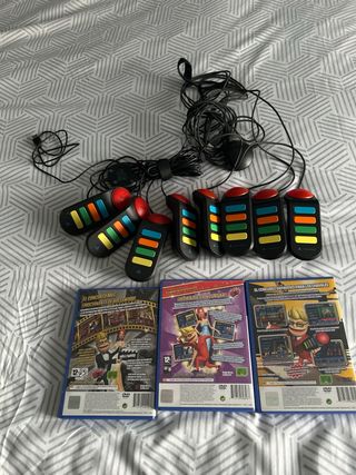 3 Juegos  BUZZ PlayStation 2 y 2 mandos 