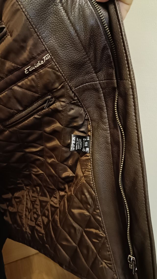 Giacca lunga in pelle da uomo