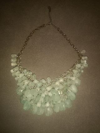 Colla pedrederia aguamarina 