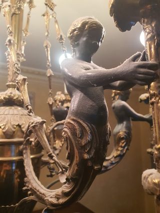 Candelabro bronce techo