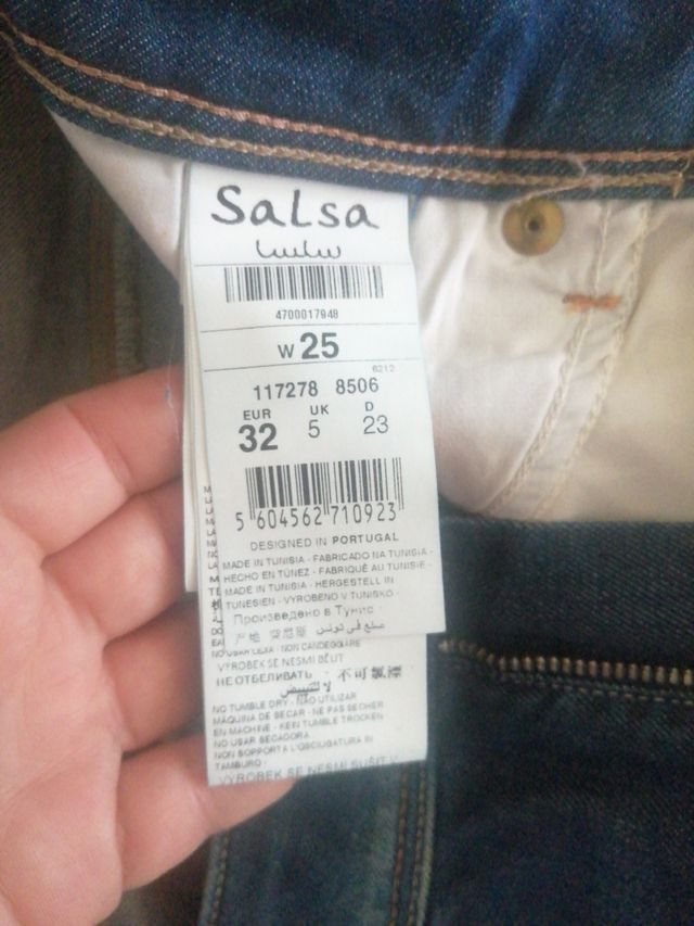 Calções ganga azul Salsa 32