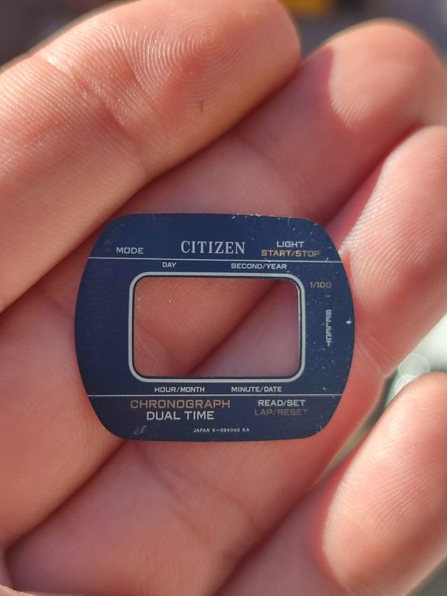 Esfera de reloj digital citizen vintage