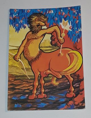 Postal Signo Sagittarius Desenho Original