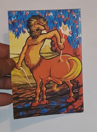 Postal Signo Sagittarius Desenho Original