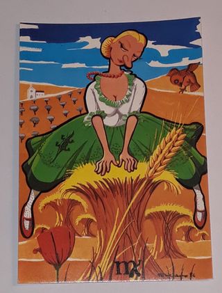 Postal Signo Virgo Desenho Original