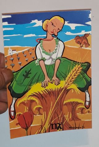 Postal Signo Virgo Desenho Original