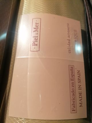 Billetero marrón piel vacuno y porcino