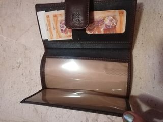 Billetero marrón piel vacuno y porcino