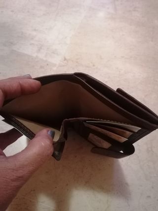 Billetero marrón piel vacuno y porcino
