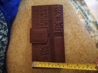 Billetero marrón piel vacuno y porcino