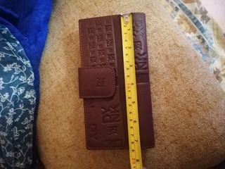 Billetero marrón piel vacuno y porcino